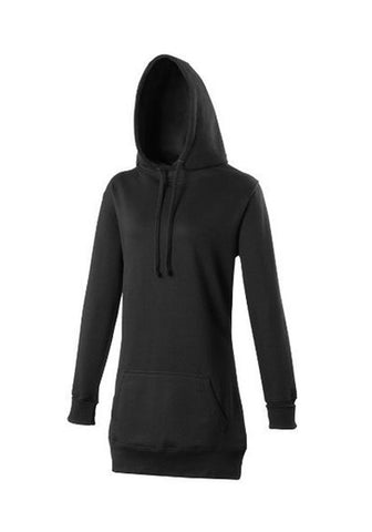 Womens Longline Black Hoodie