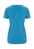 Womens Slim Fit Mid Blue T-Shirt