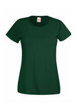 Womens Ladfit Bottle Green T-Shirt front