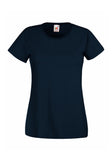 Womens Ladfit Deep Navy T-Shirt front