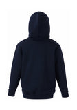 Kids Deep Navy Classic Zipped Hoodie back