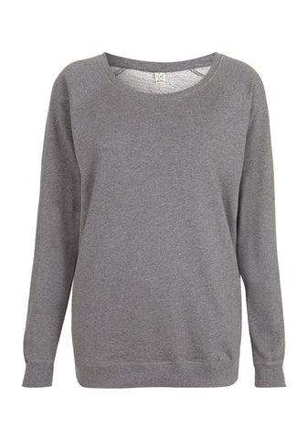 Womens Dark Heather Raglan Sweatshirt