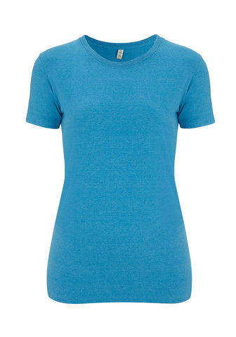 Womens Slim Fit Mid Blue T-Shirt