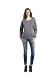 Womens Light Heather Raglan Sweatshirt