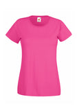 Womens Ladfit Fuschia T-Shirt front