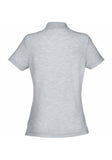 Womens Ladyfit Heather Grey Polo Shirt back