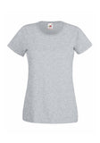 Womens Ladfit Heather Grey T-Shirt front