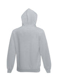 Kids Heather Grey Classic Zipped Hoodie back