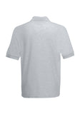 Mens Heather Grey Polo Shirt back