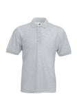 Mens Heather Grey Polo Shirt front