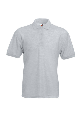 Mens Heather Grey Polo Shirt front