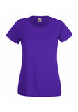 Womens Ladfit Purple T-Shirt front