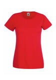 Womans Ladfit Red T-Shirt front