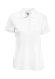 Womens Ladyfit White Polo Shirt front